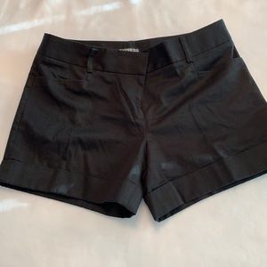 Women black dress shorts